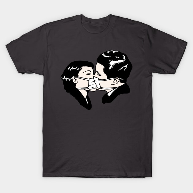 covid kiss T-Shirt by lipsofjolie
